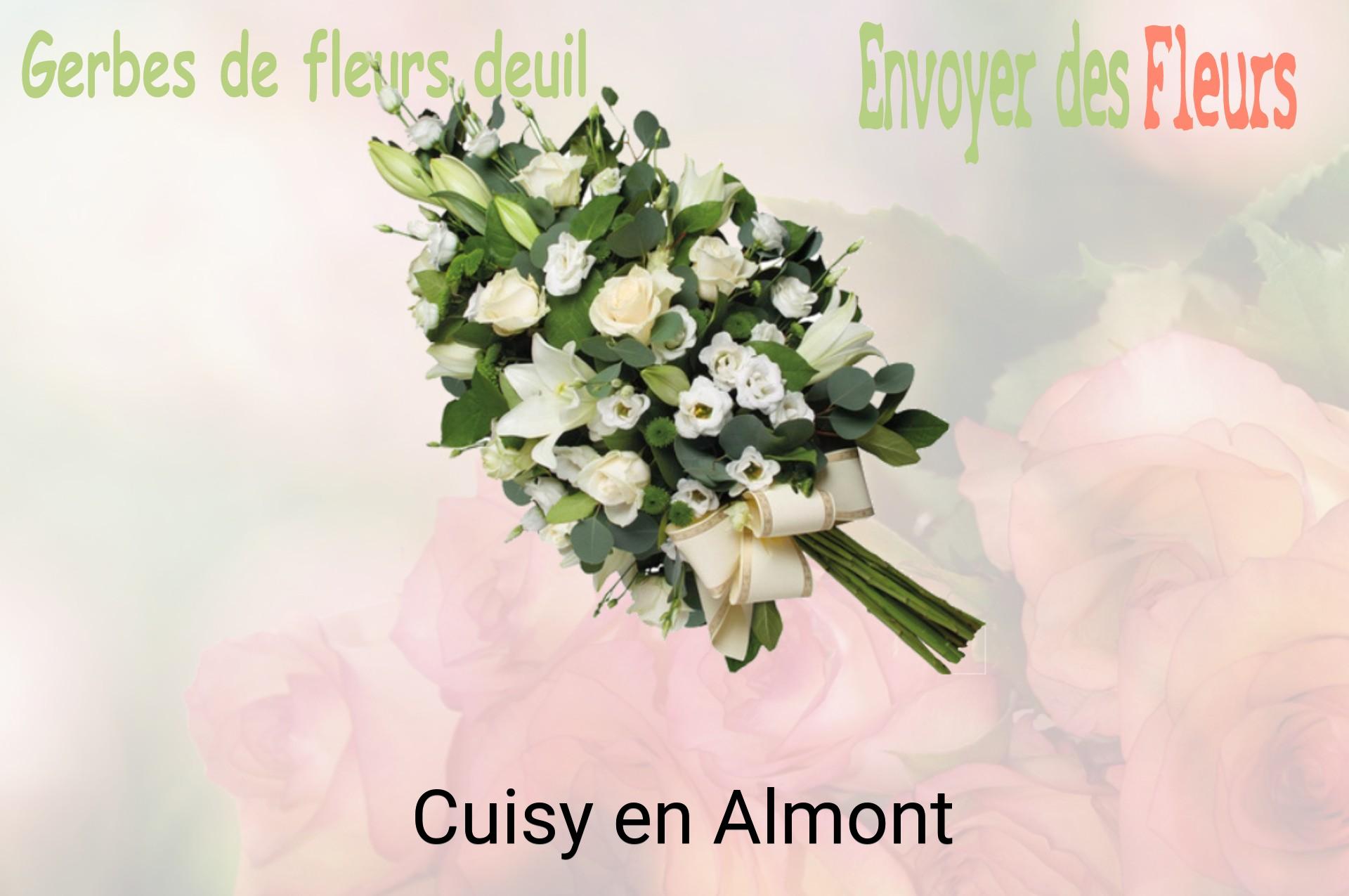 Gerbe de fleurs de deuil livrée à Cuisy-en-Almont